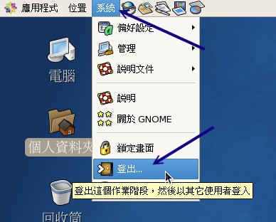 注销GNOME的按钮