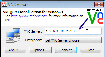 Windows Real VNC 客户端联机示意图